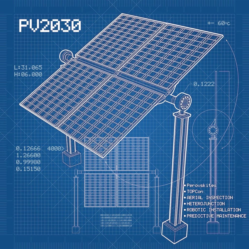 Solar panel technical graphics