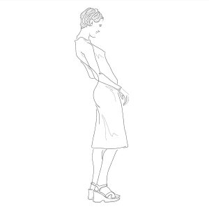 Women in line style. Graphic artist, graphic illustrator feminine style. illustration of a woman in a simple line style