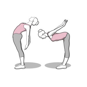 folio image of illustration illustration showing exercise lower spine movement