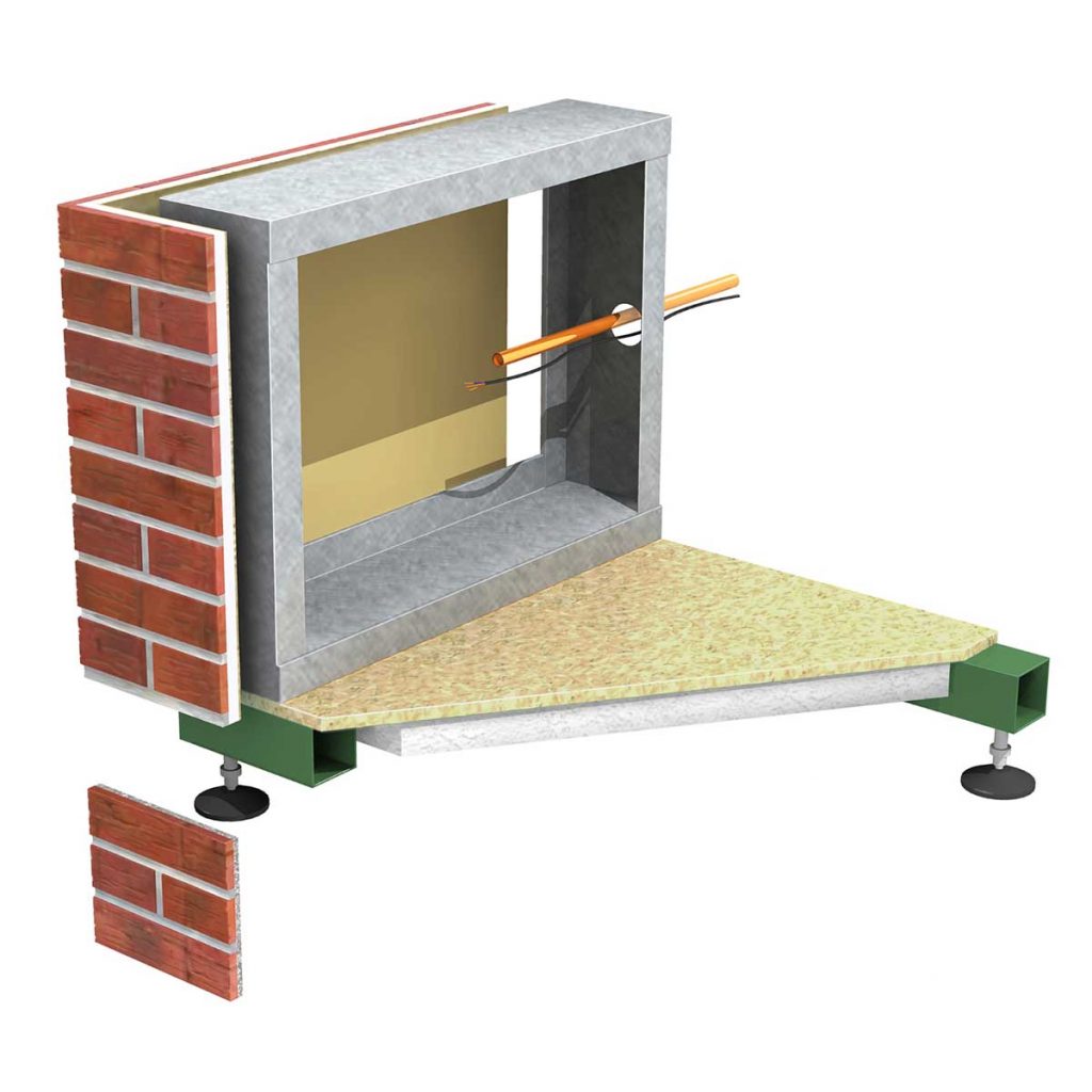 Technical illustration of a fire safe cutaway illustration cross section. illustration showing a cutaway of a fire safe