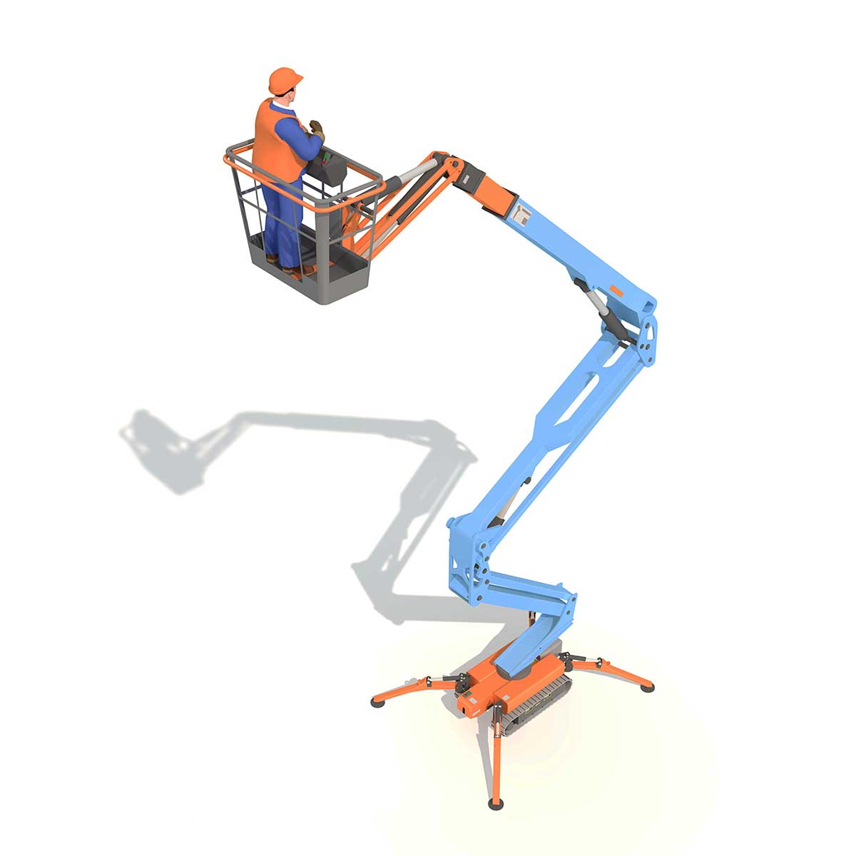 illustration of a mobile elevated platform, artist impression of a Crane.