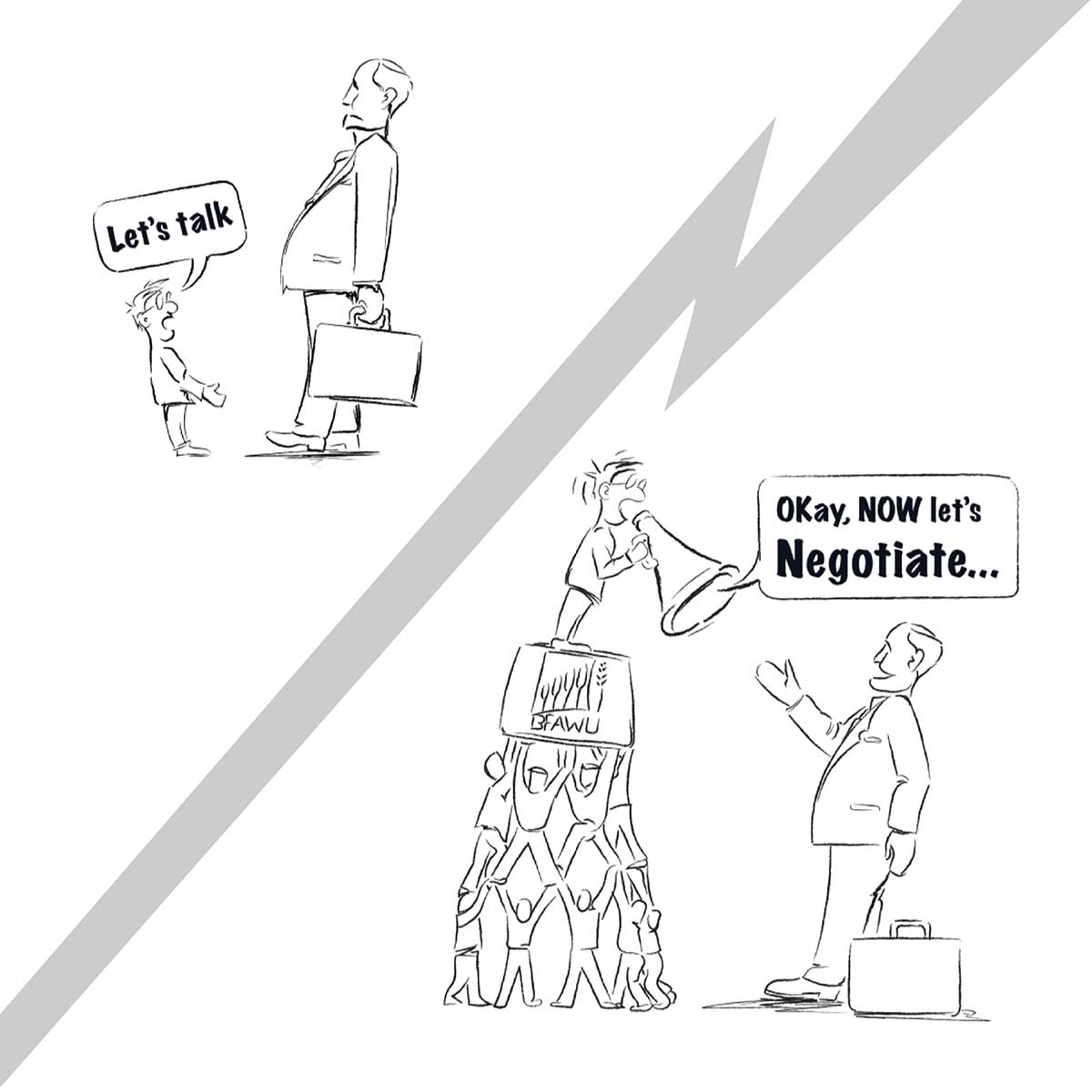 illustration to communicate business practice. Cartoon