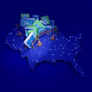 Editorial illustration US green electricity