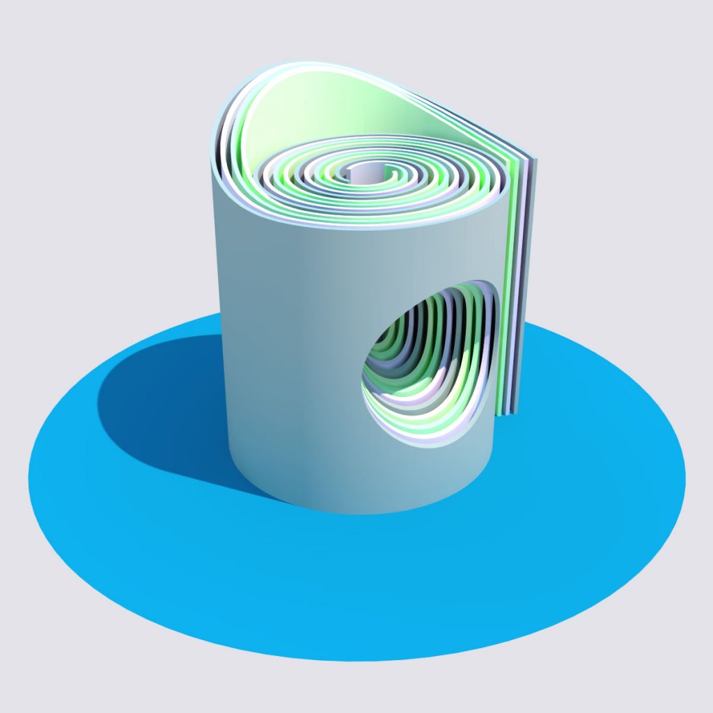 Nest of spiral chairs